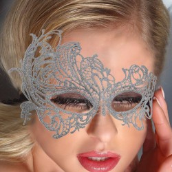 Glamorous Silver Lace Eye Mask