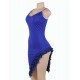 Blue Sexy Ruffled Hem Suspender Dress Blue Sexy Ruffled Hem Suspender Dress