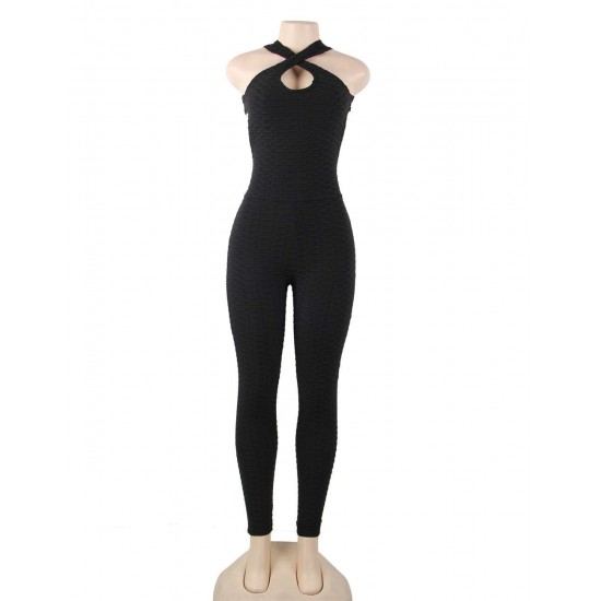 Black Sexy backless one-piece yoga fitness pants Black Sexy backless one-piece yoga fitness pants