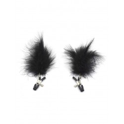 Black Feather Nipple Clips Black Feather Nipple Clips