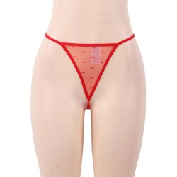 Plus Size Red Deluxe Satin Lace Stitching Babydoll