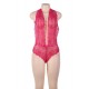 Pink Deep V Exquisite Lace Teddy Pink Deep V Exquisite Lace Teddy