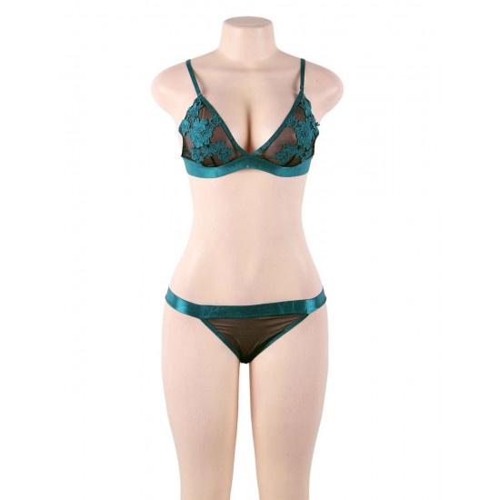 Plus Size Elegant Embroidery Fashion Bra Set Plus Size Elegant Embroidery Fashion Bra Set