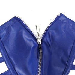 Mens Synthetic Leather Sexy Zipper Panties