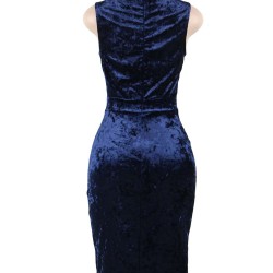 Velvet Sparkle Sleeveless Midi Vest Dress