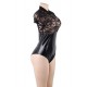 Black Lace Leather Stitching Teddy Black Lace Leather Stitching Teddy