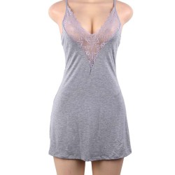 Plus Size Grey Sexy Fashion Cotton High Quality Women Pajama Sets