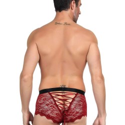 Sexy Red Lace Strappy Panty For Men