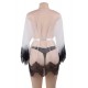 White Sexy Lace Transparent Pajamas Underwear Set White Sexy Lace Transparent Pajamas Underwear Set