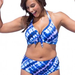 Plus Size Fashion Print Sexy Summer Women's Bikini Set