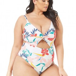Plus Size Refreshing Flowers Sexy Summer Women's Bikini Set