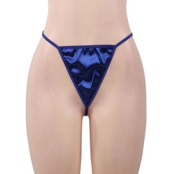 Blue Silk Satin Lace Sexy Women Kimono Home Pajamas