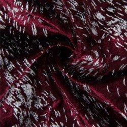 Purple Red Velvet Glitter Long Sleeve Fashion Dress