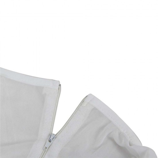 White Lace Patch Stitching Evening Dress White Lace Patch Stitching Evening Dress