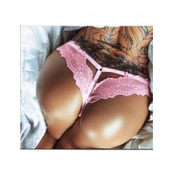 Plus Size Pink Sexy Floral Lace Panty Plus Size Pink Sexy Floral Lace Panty