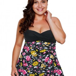 Plus Size Floral Print Sexy Summer Women's One Piece Swimwear