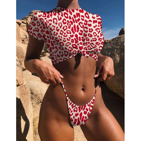 Fashion Print Knotted Sexy Summer Bikini Set Fashion Print Knotted Sexy Summer Bikini Set