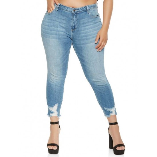 2XL-7XL Plus size High Quality Big Hip Sexy Girls Chic Shredded Jeans 2XL-7XL Plus size High Quality Big Hip Sexy Girls Chic Shredded Jeans