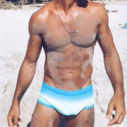 Men's Gradient color Swimming Trunks