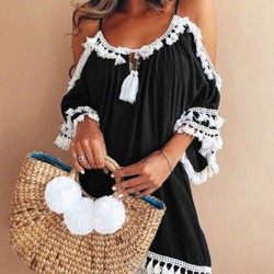 Personalized Fashionable Off Shoulder Summer Bohemian Beach Dress 