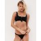 Black Summer Women Sexy Swimwear Solid Bikini beachwear