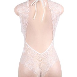 White High Quality Lace Sexy Hollow-out Conjoined Underwear White High Quality Lace Sexy Hollow-out Conjoined Underwear